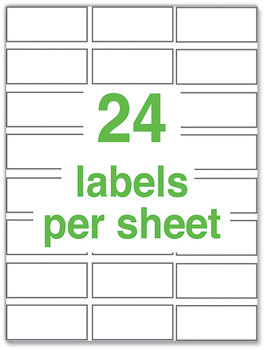 Avery® UltraDuty® GHS Chemical Waterproof & UV Resistant Labels and 1 x 2.5, White, 24/Sheet, 25 Sheets/Pack