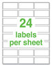 A Picture of product AVE-60527 Avery® UltraDuty® GHS Chemical Waterproof & UV Resistant Labels and 1 x 2.5, White, 24/Sheet, 25 Sheets/Pack