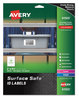 A Picture of product AVE-61503 Avery® Surface Safe® ID Labels Inkjet/Laser Printers, 2 x 3.5, White, 10/Sheet, 25 Sheets/Pack