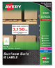 A Picture of product AVE-61505 Avery® Surface Safe® ID Labels 4 x 6, White, 2/Sheet, 50 Sheets/Box