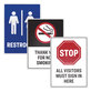 A Picture of product AVE-61511 Avery® Surface Safe® Removable Label Safety Signs Inkjet/Laser Printers, 5 x 7, White, 2/Sheet, 15 Sheets/Pack