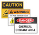 A Picture of product AVE-61513 Avery® Surface Safe® Removable Label Safety Signs Inkjet/Laser Printers, 8 x White, 15/Pack