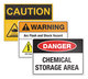 A Picture of product AVE-61514 Avery® Surface Safe® Removable Label Safety Signs Inkjet/Laser Printers, 3.5 x 5, White, 4/Sheet, 15 Sheets/Pack