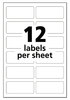 A Picture of product AVE-61521 Avery® Durable Permanent Multi-Surface ID Labels Inkjet/Laser Printers, 0.75 x 1.75, White, 12/Sheet, 10 Sheets/Pack