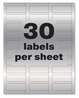 A Picture of product AVE-61524 Avery® PermaTrack® Metallic Asset Tag Labels Laser Printers, 0.75 x 2, Silver, 30/Sheet, 8 Sheets/Pack