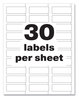 A Picture of product AVE-61526 Avery® PermaTrack® Durable White Asset Tag Labels Laser Printers, 0.75 x 2, 30/Sheet, 8 Sheets/Pack