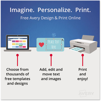 Avery® Durable Permanent ID Labels with TrueBlock® Technology Laser Printers, 3.5 x 5, White, 4/Sheet, 50 Sheets/Pack