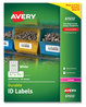 A Picture of product AVE-61533 Avery® Durable Permanent ID Labels with TrueBlock® Technology Laser Printers, 0.66 x 1.75, White, 60/Sheet, 50 Sheets/Pack