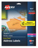 A Picture of product AVE-6521 Avery® Glossy Clear Easy Peel® Mailing Labels with Sure Feed® Technology w/ Inkjet/Laser Printers, 1 x 2.63, 30/Sheet, 10 Sheets/Pack