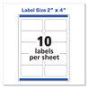 A Picture of product AVE-6522 Avery® Glossy Clear Easy Peel® Mailing Labels with Sure Feed® Technology w/ Inkjet/Laser Printers, 2 x 4, 10/Sheet, 10 Sheets/Pack