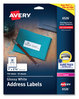 A Picture of product AVE-6526 Avery® Glossy White Easy Peel® Mailing Labels with Sure Feed® Technology w/ Laser Printers, 1 x 2.63, 30/Sheet, 25 Sheets/Pack