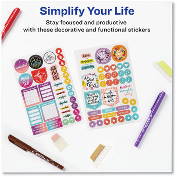 Avery® Planner Sticker Variety Pack for Moms Budget, Family, Fitness, Holiday, Work, Assorted Colors, 1,820/Pack