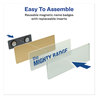 A Picture of product AVE-71207 Avery® The Mighty Badge® Name Holders Holder Kit, Horizontal, 3 x 1, Laser, Gold, 50 Holders/120 Inserts