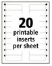 A Picture of product AVE-71209 Avery® The Mighty Badge® Name Inserts 1 x 3, Clear, Inkjet, 20/Sheet, 5 Sheets/Pack