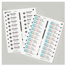 A Picture of product AVE-71209 Avery® The Mighty Badge® Name Inserts 1 x 3, Clear, Inkjet, 20/Sheet, 5 Sheets/Pack