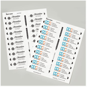 Avery® The Mighty Badge® Name Inserts 1 x 3, Clear, Laser, 20/Sheet, 5 Sheets/Pack