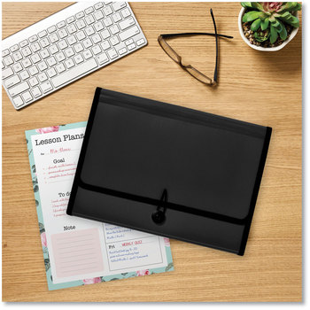 Avery® Expanding File Folder Organizer 7 Sections, Hook/Loop Closure, Letter Size, Black