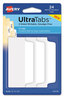 A Picture of product AVE-74776 Avery® Ultra Tabs® Repositionable Wide and Slim: 3" x 1.5", 1/3-Cut, White, 24/Pack