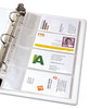 A Picture of product AVE-76025 Avery® Business Card Pages Binder For 2 x 3.5 Cards, Clear, 8 Cards/Sheet, 5 Pages/Pack