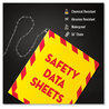 A Picture of product AVE-77712 Avery® UltraDuty™ Safety Data Sheet Binders with Chain 3 Rings, 2" Capacity, 11 x 8.5, Yellow/Red