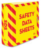 A Picture of product AVE-77714 Avery® UltraDuty™ Safety Data Sheet Binder Bundle 3 Rings, 3" Capacity, 11 x 8.5, Yellow/Red