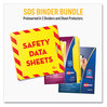 A Picture of product AVE-77714 Avery® UltraDuty™ Safety Data Sheet Binder Bundle 3 Rings, 3" Capacity, 11 x 8.5, Yellow/Red