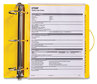 A Picture of product AVE-77714 Avery® UltraDuty™ Safety Data Sheet Binder Bundle 3 Rings, 3" Capacity, 11 x 8.5, Yellow/Red