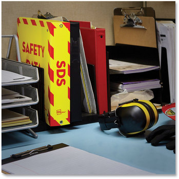 Avery® UltraDuty™ Safety Data Sheet Binder Bundle 3 Rings, 3" Capacity, 11 x 8.5, Yellow/Red