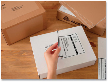 Avery® Shipping Labels with TrueBlock® Technology Inkjet Printers, 5.06 x 7.62, White, 25 Sheets/Pack