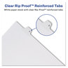 A Picture of product AVE-82119 Avery® Legal Index Divider, Exhibit Alpha Letter, Allstate® Style Allstate-Style Side Tab Dividers, 26-Tab, M, 11 x 8.5, White, 25/Pack