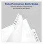 A Picture of product AVE-82119 Avery® Legal Index Divider, Exhibit Alpha Letter, Allstate® Style Allstate-Style Side Tab Dividers, 26-Tab, M, 11 x 8.5, White, 25/Pack