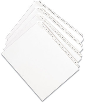 Avery® Preprinted Allstate® Style Legal Dividers Exhibit Side Tab Index 25-Tab, 276 to 300, 11 x 8.5, White, 1 Set