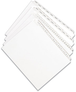 Avery® Preprinted Allstate® Style Legal Dividers Exhibit Side Tab Index 10-Tab, 23, 11 x 8.5, White, 25/Pack