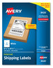 A Picture of product AVE-8426 Avery® Shipping Labels with TrueBlock® Technology Inkjet Printers, 5.5 x 8.5, White, 2 Labels/Sheet, 100 Sheets/Pack, Packs