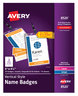A Picture of product AVE-8520 Avery® Name Badge Holder Kits with Inserts Lanyard-Style w/Laser/Inkjet Top Load, 4.25 x 6, WE, 25/PK