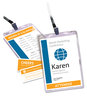 A Picture of product AVE-8520 Avery® Name Badge Holder Kits with Inserts Lanyard-Style w/Laser/Inkjet Top Load, 4.25 x 6, WE, 25/PK