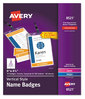 A Picture of product AVE-8521 Avery® Name Badge Holder Kits with Inserts Lanyard-Style w/Laser/Inkjet Top Load, 4.25 x 6, WE, 75/PK