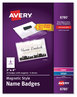A Picture of product AVE-8780 Avery® Magnetic Style Name Badge Kit Horizontal, 4 x 3, White, 24/Pack
