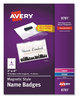 A Picture of product AVE-8781 Avery® Magnetic Style Name Badge Kit Horizontal, 4" x 3", White, 48/Pack