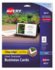 A Picture of product AVE-8873 Avery® Premium Clean Edge® Business Cards Linen Texture True Print Inkjet, 2 x 3.5, White, 200 10 Cards/Sheet, 20 Sheets/Pack