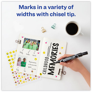 Avery® MARKS A LOT® Large Desk-Style Permanent Marker Value Pack, Broad Chisel Tip, Black, 36/Pack (98206)