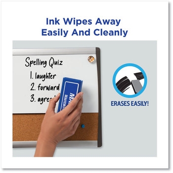 Avery® MARKS A LOT® Desk-Style Dry Erase Marker Value Pack, Broad Chisel Tip, Black, 36/Pack (98207)