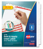 A Picture of product AVE-11439 Avery® Print & Apply Index Maker® Clear Label Dividers with Easy Printable Strip and White Tabs Extra Wide Tab, 8-Tab, 11.25 x 9.25, 1 Set