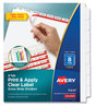 A Picture of product AVE-11441 Avery® Print & Apply Index Maker® Clear Label Dividers with Easy Printable Strip and White Tabs Extra Wide 8-Tab, 11.25 x 9.25, 5 Sets