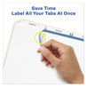 A Picture of product AVE-11445 Avery® Print & Apply Index Maker® Clear Label Dividers with Easy Printable Strip and White Tabs 3-Tab, 11 x 8.5, 25 Sets