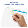 A Picture of product AVE-11446 Avery® Print & Apply Index Maker® Clear Label Dividers with Easy Printable Strip and White Tabs 5-Tab, 11 x 8.5, 25 Sets