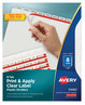 A Picture of product AVE-11450 Avery® Print & Apply Index Maker® Clear Label Plastic Dividers with Easy Printable Strip and w/Printable 8-Tab, 11 x 8.5, Frosted Tabs, 1 Set