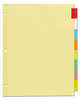 A Picture of product AVE-11467 Office Essentials™ Plastic Insertable Dividers 8-Tab, 11 x 8.5, Assorted Tabs, 1 Set