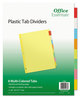 A Picture of product AVE-11467 Office Essentials™ Plastic Insertable Dividers 8-Tab, 11 x 8.5, Assorted Tabs, 1 Set