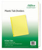 A Picture of product AVE-11468 Office Essentials™ Plastic Insertable Dividers 8-Tab, 11 x 8.5, Clear Tabs, 1 Set